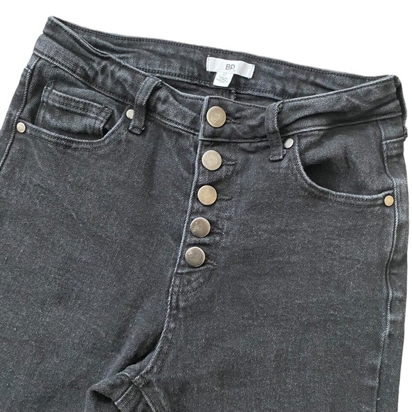 BP Exposed Button Fly High Rise Skinny Jeans in Black 27 - Picture 5 of 12